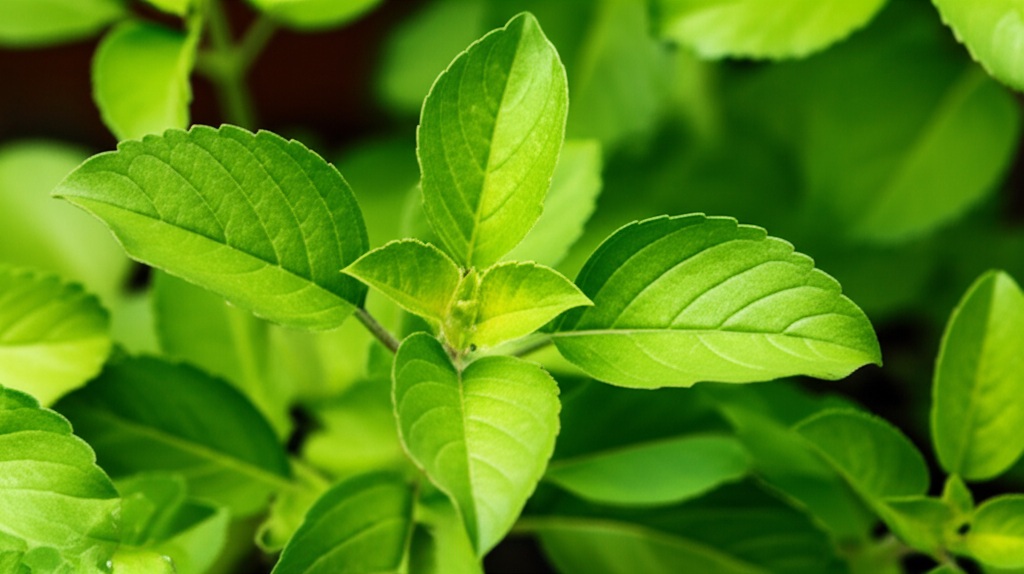 Generate a high-quality, relevant image prompt for an article about: Holy Basil Plant: Stunning & Af