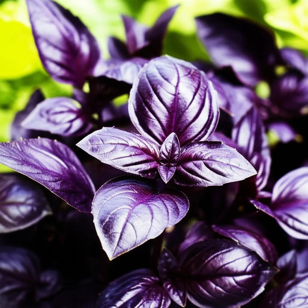 Generate a high-quality, relevant image prompt for an article about: Purple Basil Plant: Stunning &