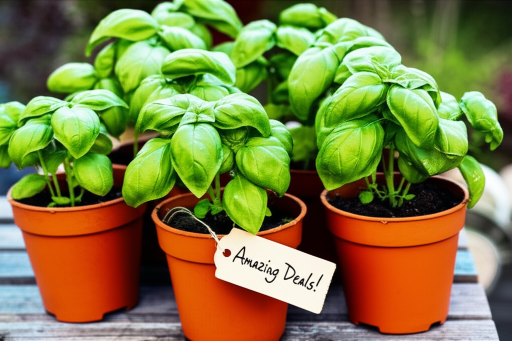 Generate a high-quality, relevant image prompt for an article about: Basil Plants for Sale: Amazing