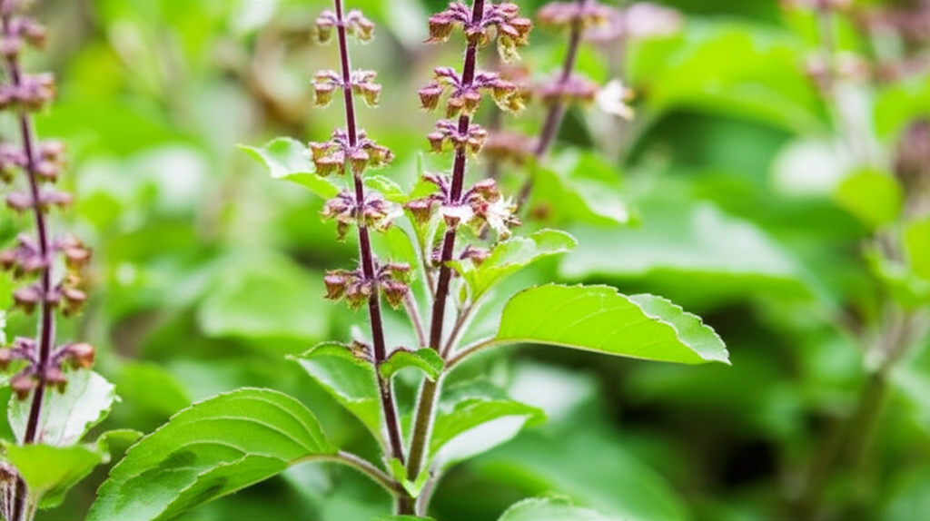 Generate a high-quality, relevant image prompt for an article about: Stunning Holy Basil: Your Best