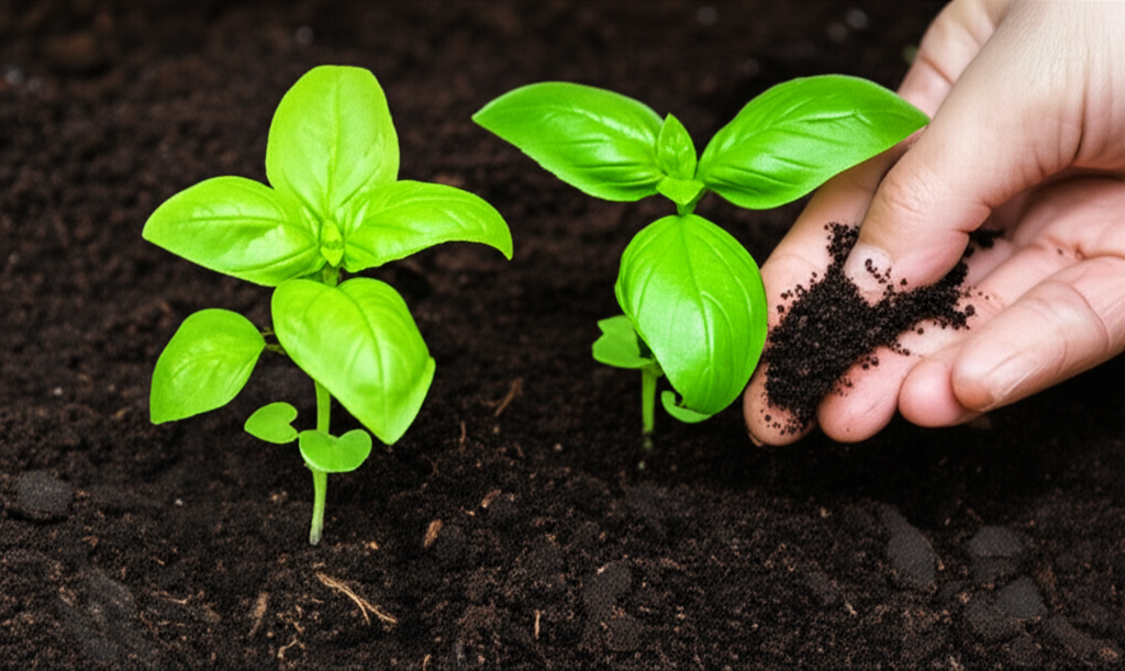 Generate a high-quality, relevant image prompt for an article about: When to Plant Basil: Best Time
