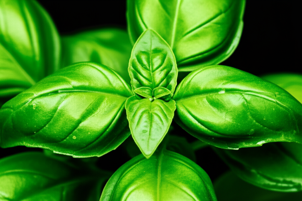 Generate a high-quality, relevant image prompt for an article about: Basil Plant Look: Stunning & Fr