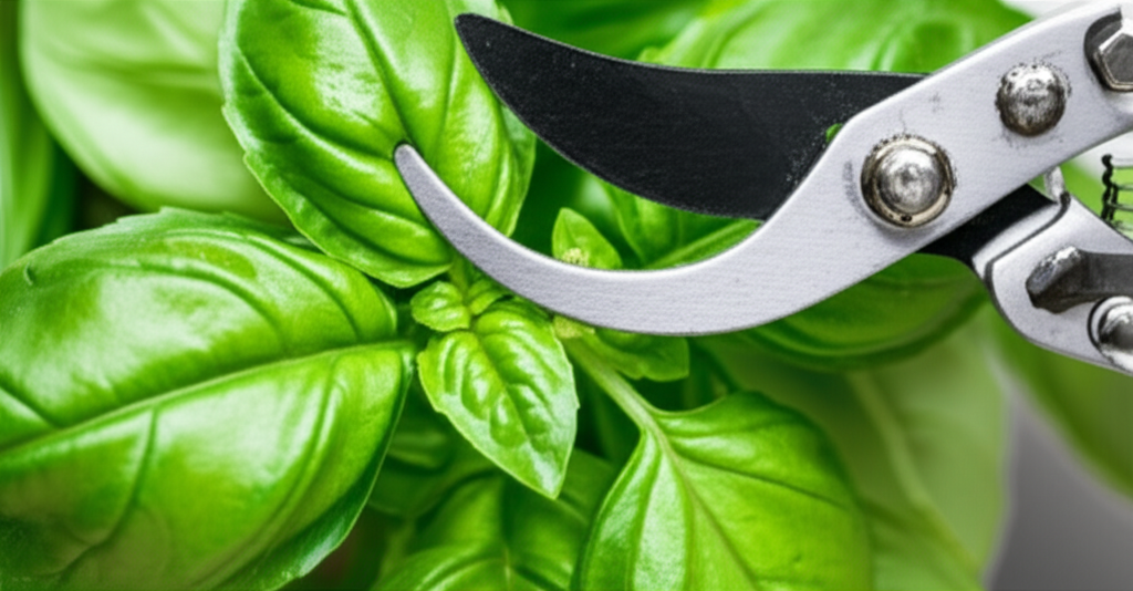 Generate a high-quality, relevant image prompt for an article about: Prune Basil: Effortless Growth