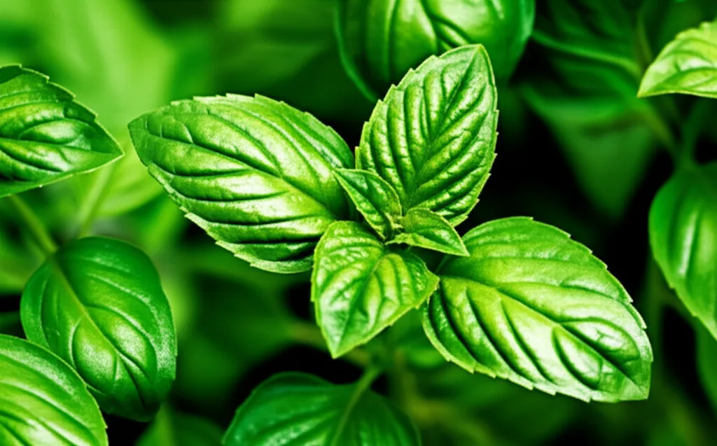 Generate a high-quality, relevant image prompt for an article about: Basil Mint Plant: Stunning & Af
