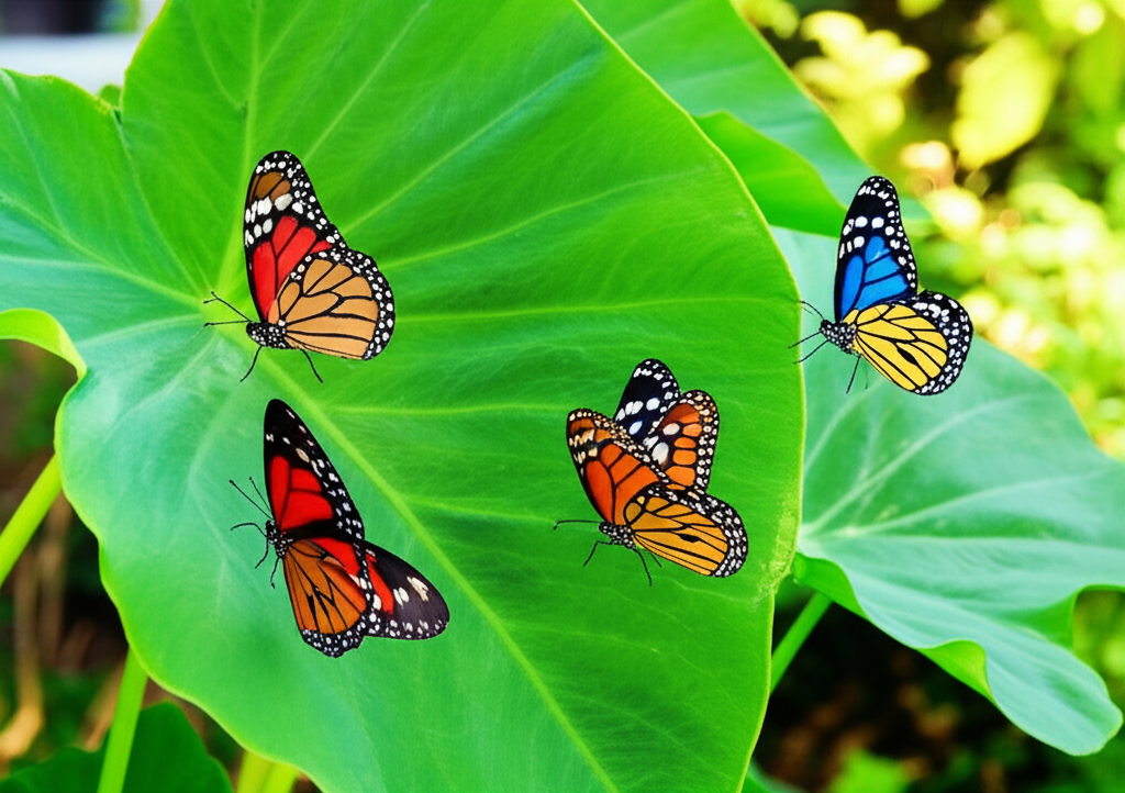 Attracting Butterflies: Stunning Elephant Ear Taro