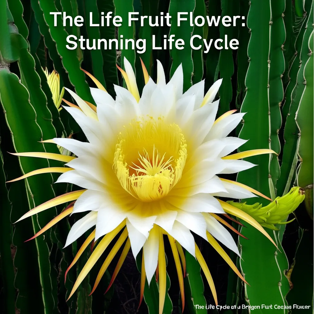 Dragon Fruit Flower: Stunning Life Cycle. The Life Cycle of a Dragon Fruit Cactus Flower.