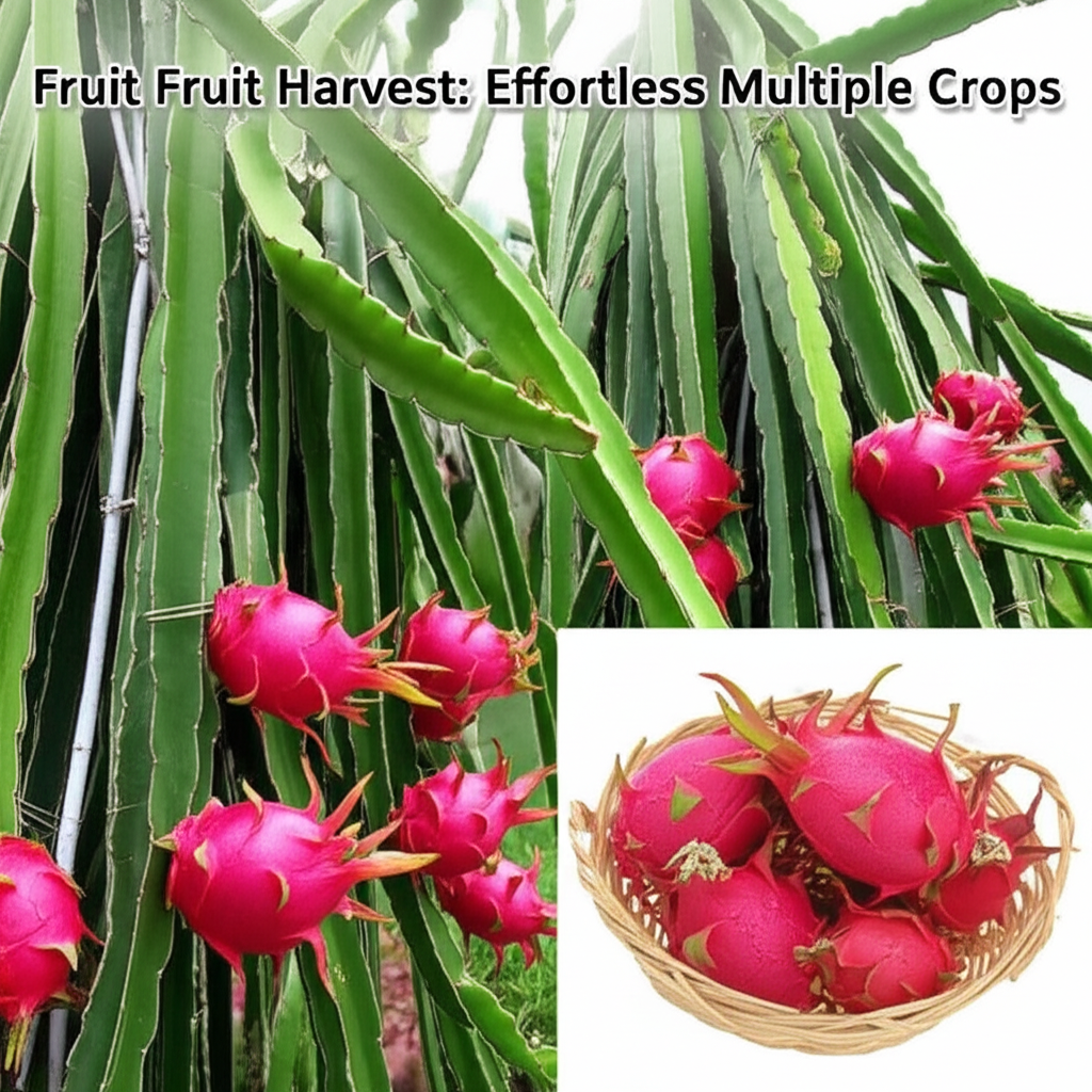 Dragon Fruit Harvest: Effortless Multiple Crops