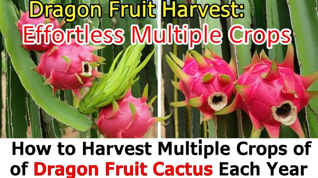 Dragon Fruit Harvest: Effortless Multiple Crops. How to Harvest Multiple Crops of Dragon Fruit Cactu