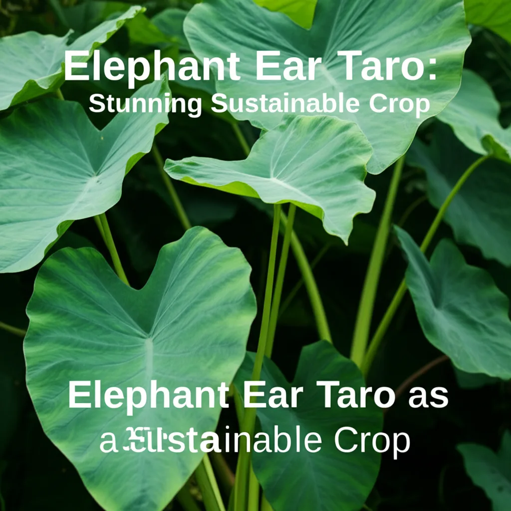 Elephant Ear Taro: Stunning Sustainable Crop. Elephant Ear Taro as a Sustainable Crop.