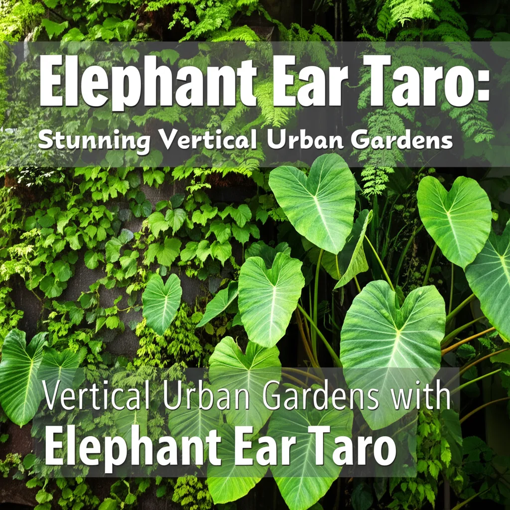Elephant Ear Taro: Stunning Vertical Urban Gardens. Vertical Urban Gardens with Elephant Ear Taro.
