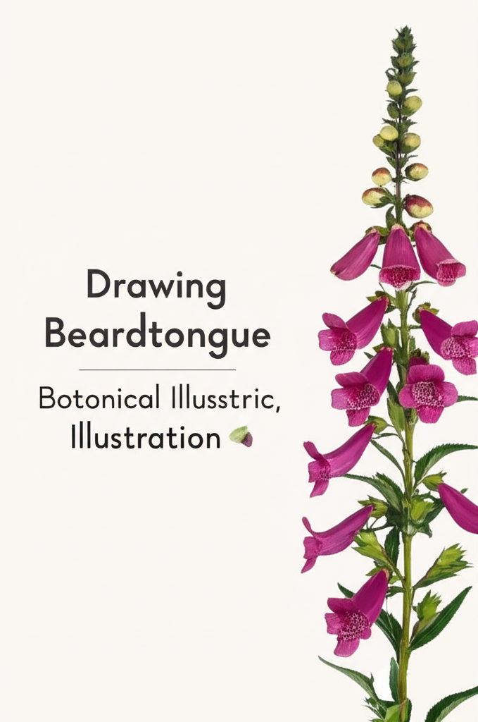 Foxglove Beardtongue Botanical Illustration Tips section visual