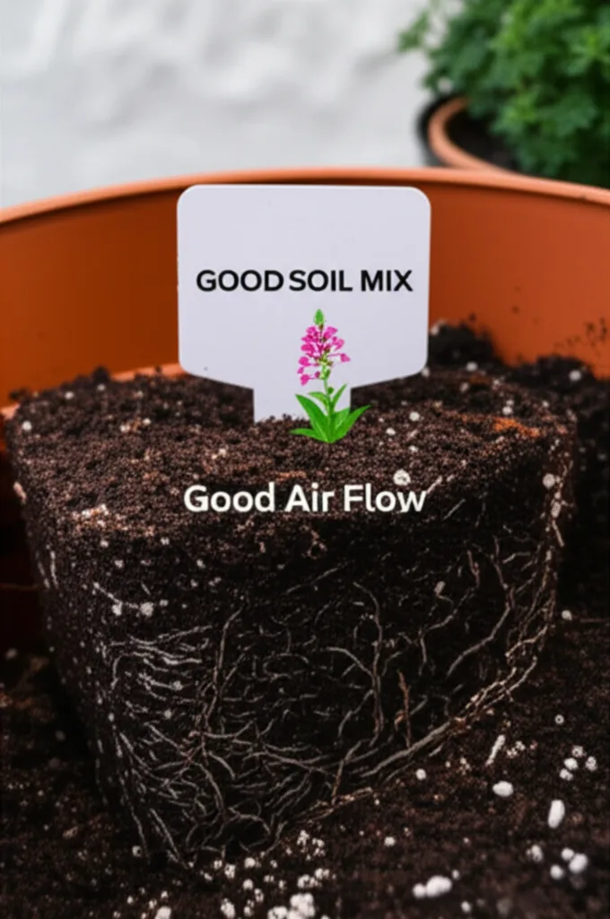 Foxglove Beardtongue Container Soil Aeration section visual