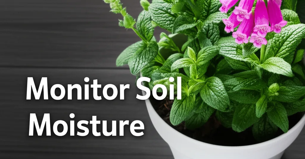Foxglove Beardtongue Container Soil Moisture Monitoring