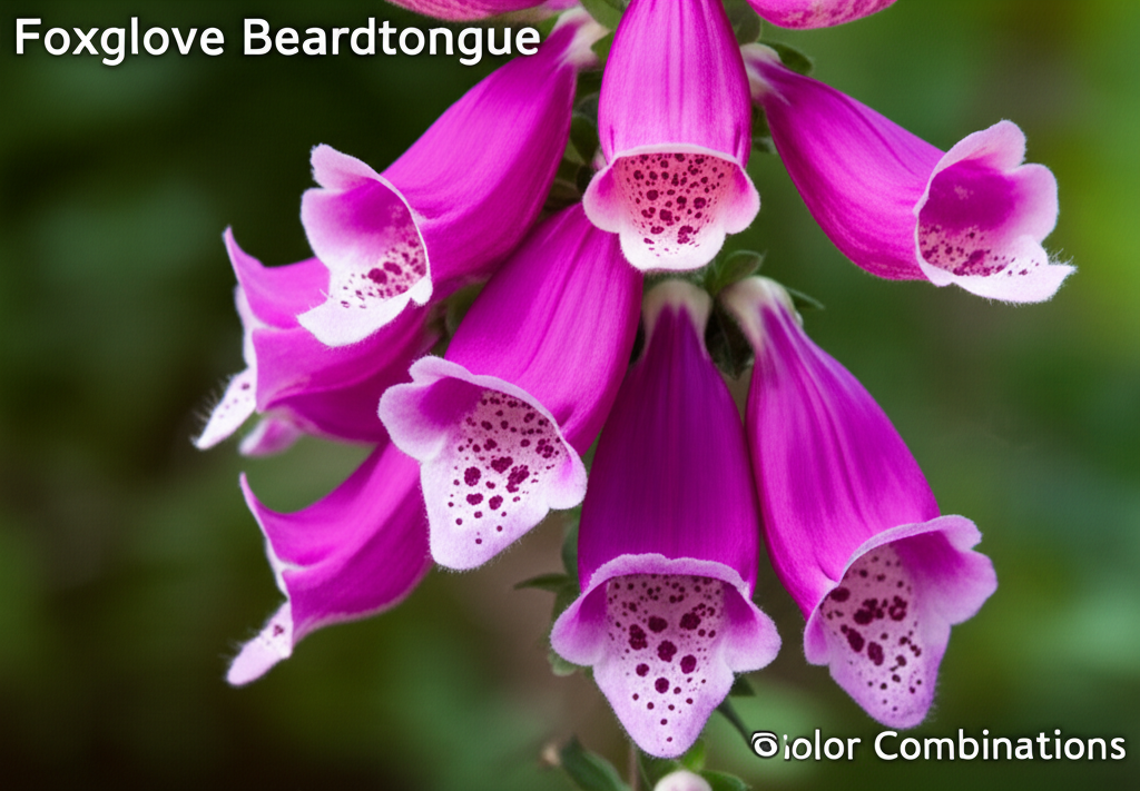 Foxglove Beardtongue Flower Cluster Color Combinations
