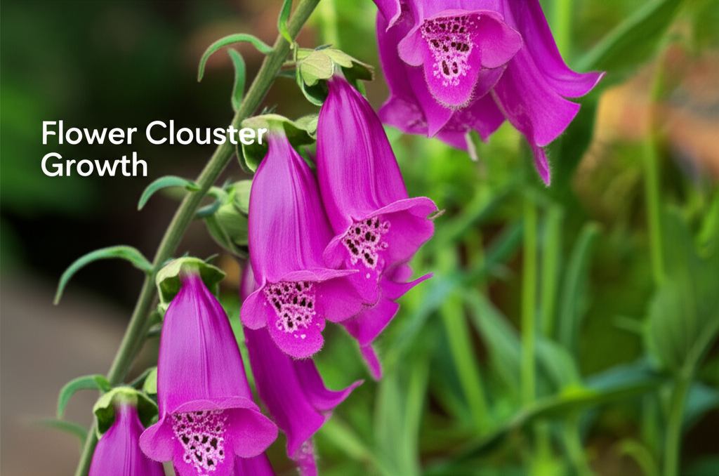 Foxglove Beardtongue Flower Cluster Growth Study section visual