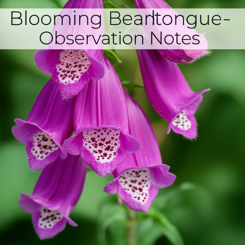Foxglove Beardtongue Flowering Stage Observation Notes