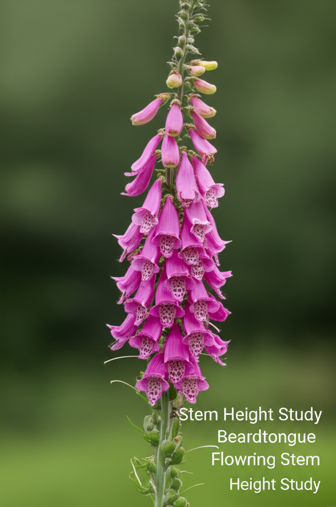 Foxglove Beardtongue Flowering Stem Height Study