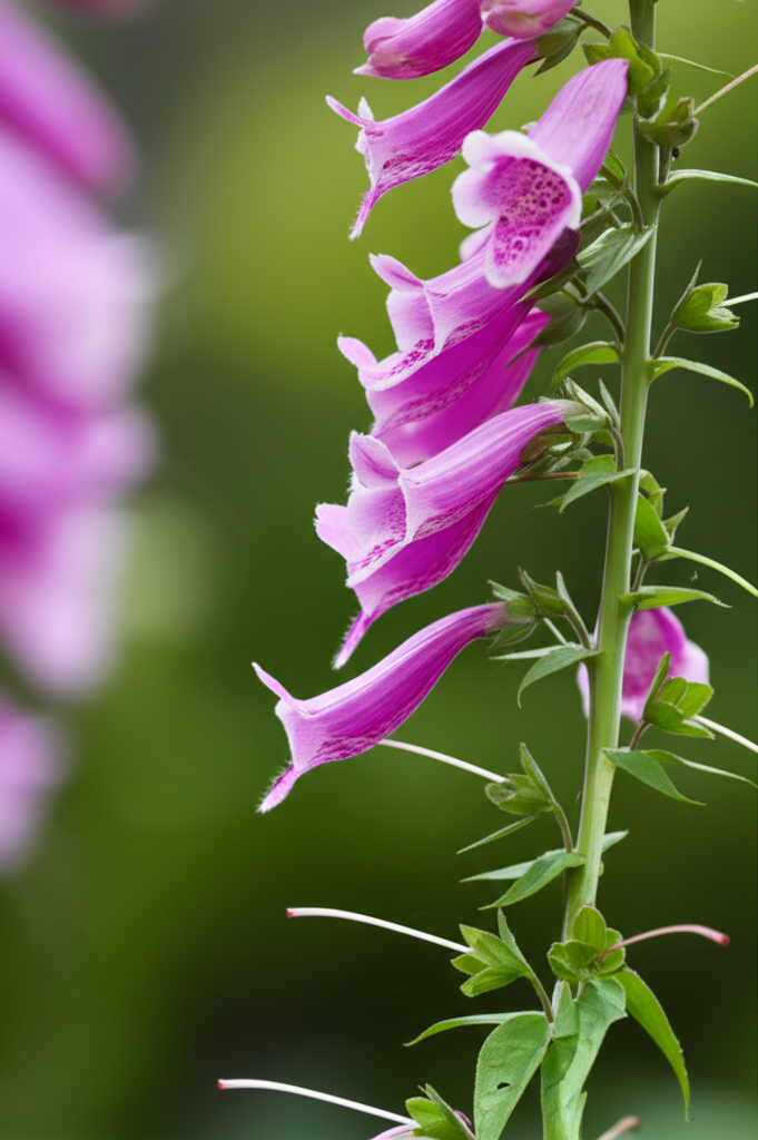 Foxglove Beardtongue Flowering Stem Observation