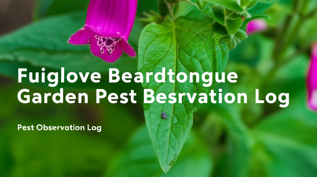 Foxglove Beardtongue Garden Pest Observation Log
