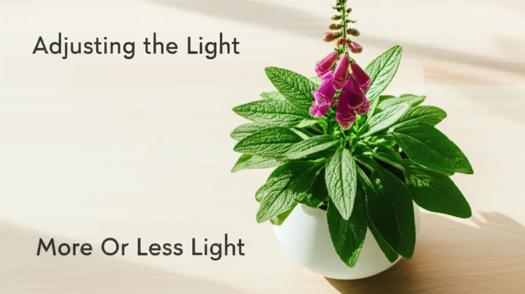 Foxglove Beardtongue Indoor Plant Light Adjustment section visual