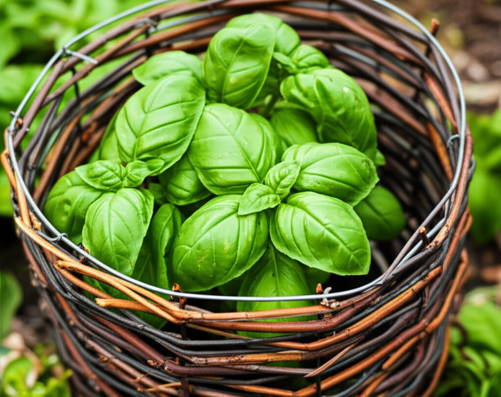 Generate a high-quality, relevant image prompt for an article about: Will Deer Eat Basil Plants? Stu