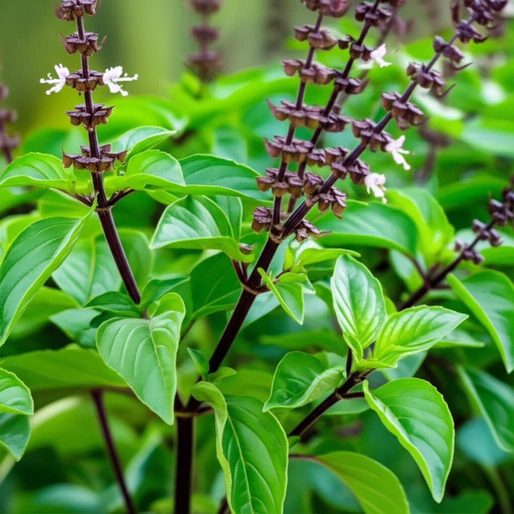 Generate a high-quality, relevant image prompt for an article about: Plant Thai Basil: Easy, Stunnin