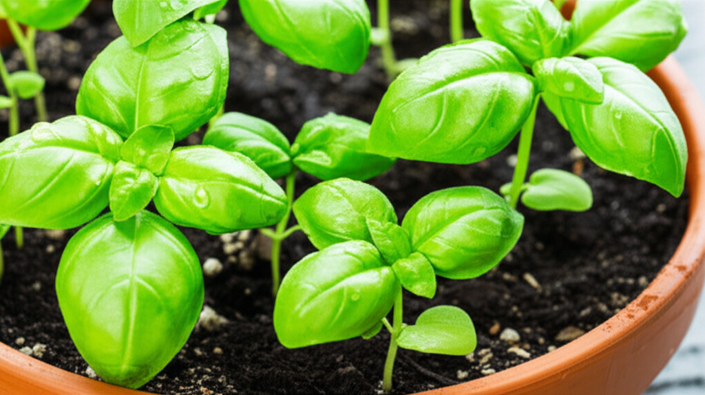 Generate a high-quality, relevant image prompt for an article about: Basil Potting: Plant Many? Best