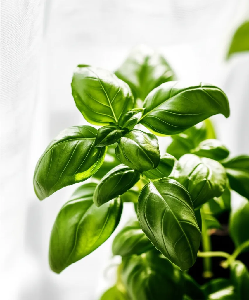 Generate a high-quality, relevant image prompt for an article about: Basil Plant Sunlight: Stunning,