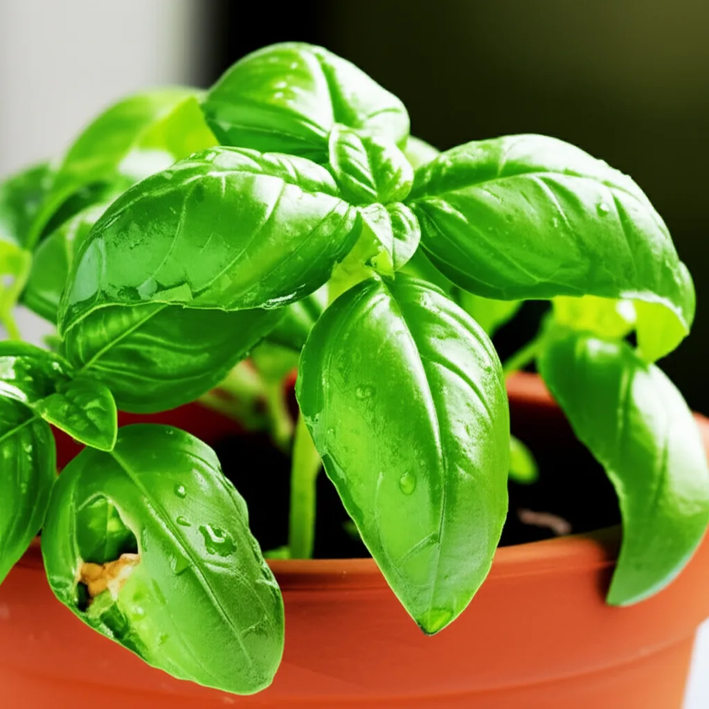 Generate a high-quality, relevant image prompt for an article about: Basil Leaves Dry Out? Get **Stu