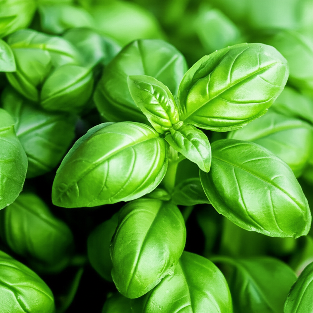 Generate a high-quality, relevant image prompt for an article about: Basil Plant Size: Stunning & Ef