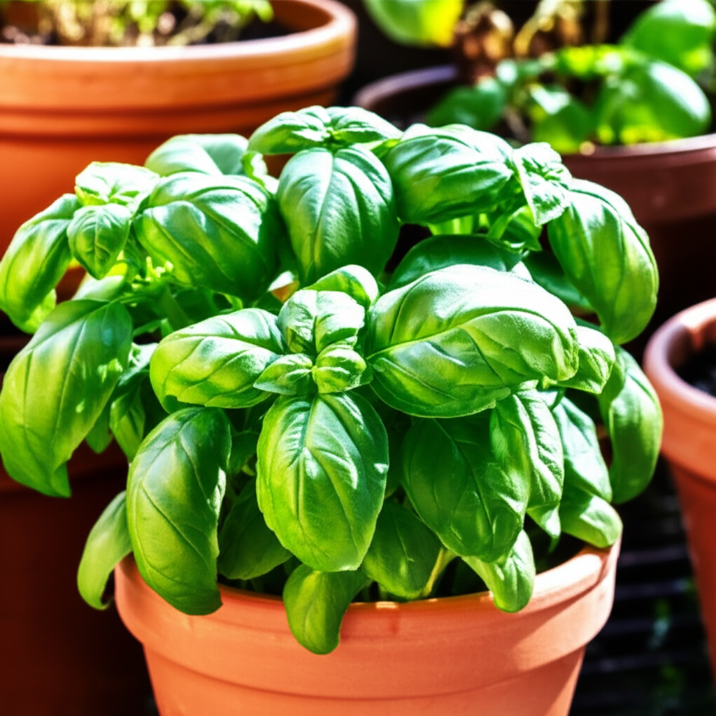 Generate a high-quality, relevant image prompt for an article about: Huge Basil Plant: Stunning & Ea