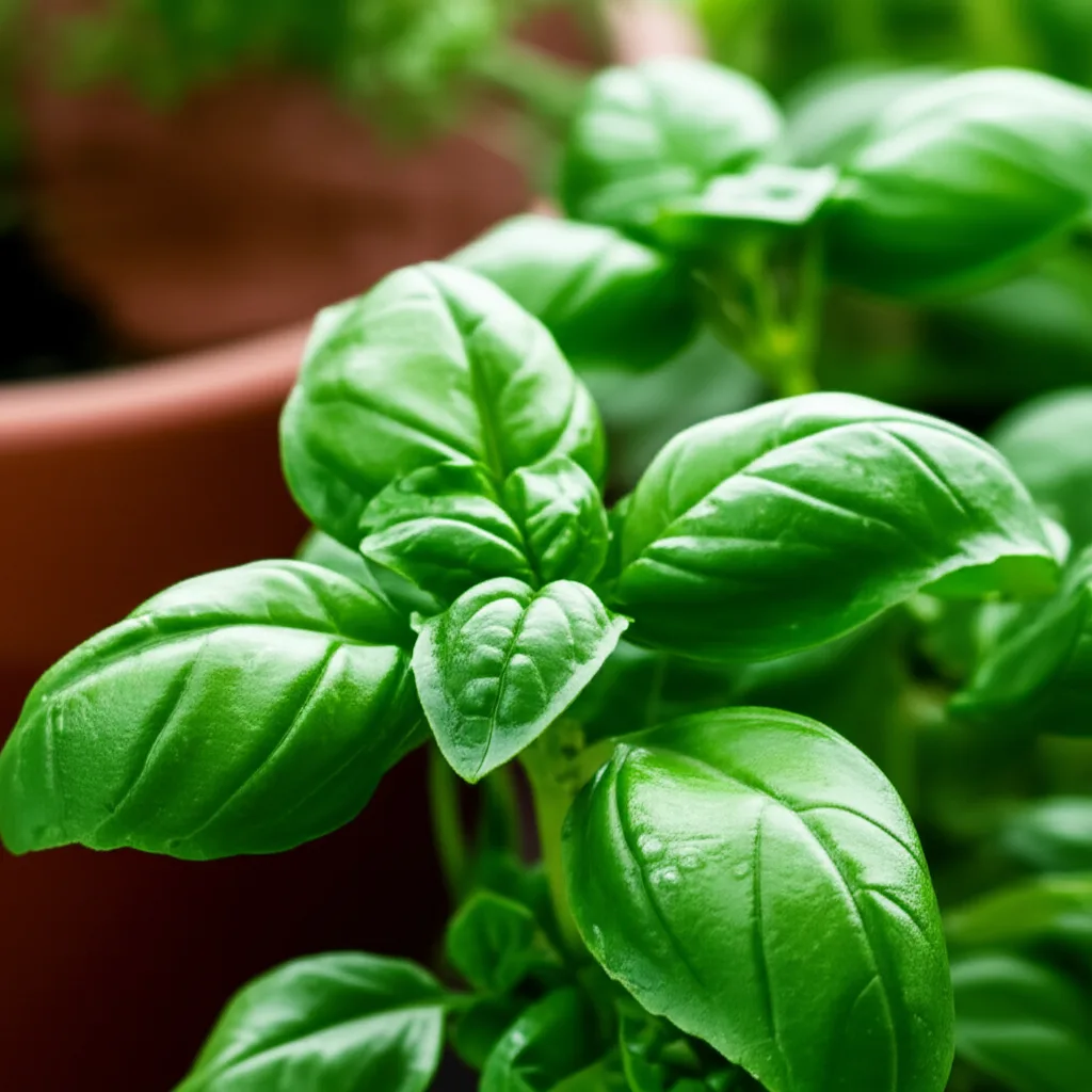 Generate a high-quality, relevant image prompt for an article about: Lowes Basil Plant: Stunning & A