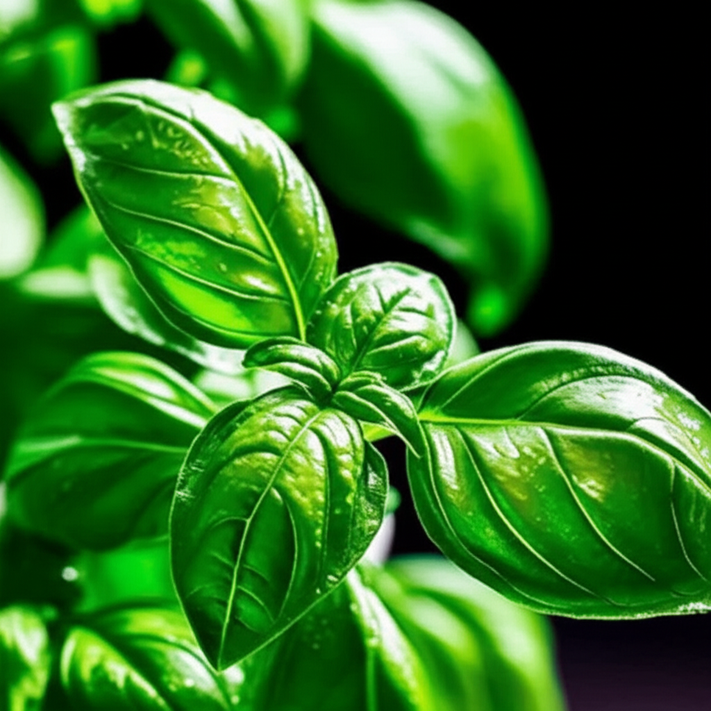 Generate a high-quality, relevant image prompt for an article about: Stunning Large Leaf Italian Bas