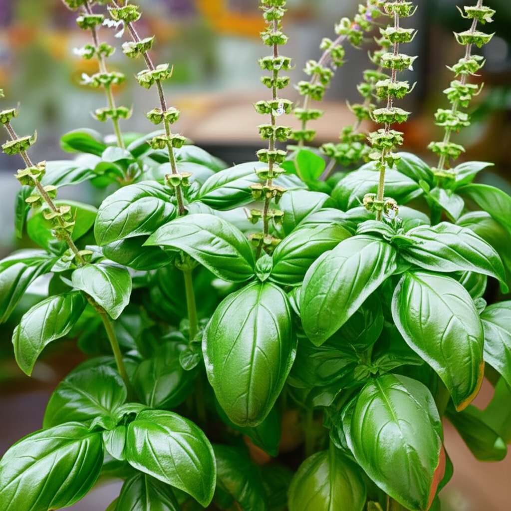 Generate a high-quality, relevant image prompt for an article about: Sweet Basil Plants: Must-Have G