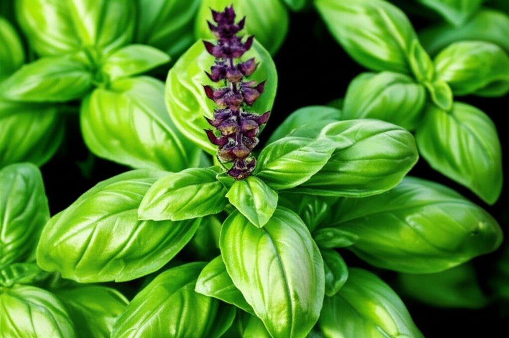 Generate a high-quality, relevant image prompt for an article about: Basil Plant Bolting: Stop It Ef