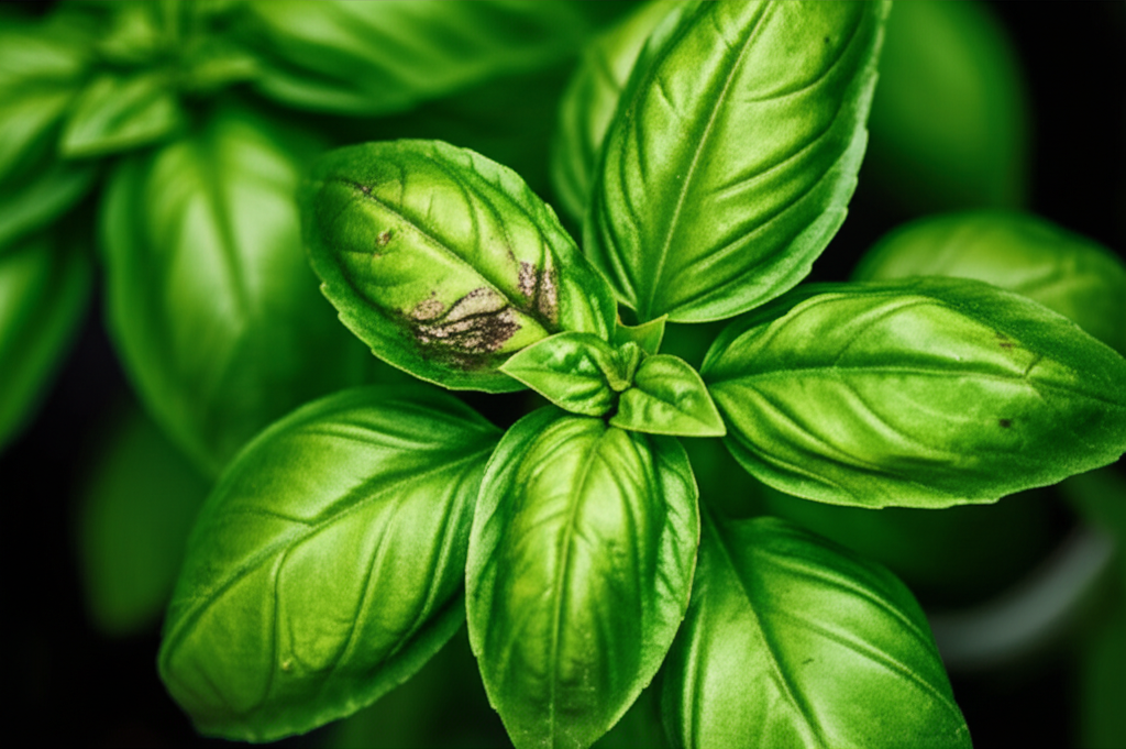 Generate a high-quality, relevant image prompt for an article about: Basil Plant Disease: Avoid Thes