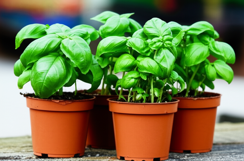 Generate a high-quality, relevant image prompt for an article about: Basil Plants for Sale: Best Nea