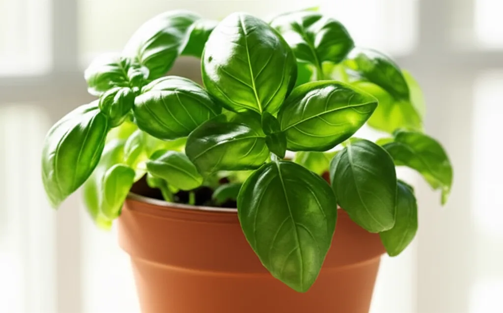 Generate a high-quality, relevant image prompt for an article about: Basil Sunlight Needs: Essential