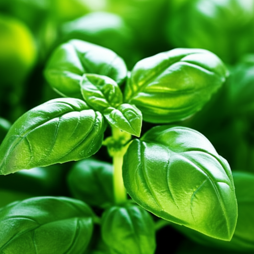 Generate a high-quality, relevant image prompt for an article about: Fresh Basil Plant: Effortless G
