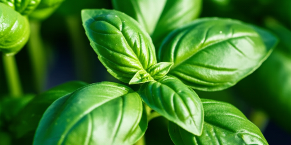 Generate a high-quality, relevant image prompt for an article about: Stunning Genovese Basil Plant: