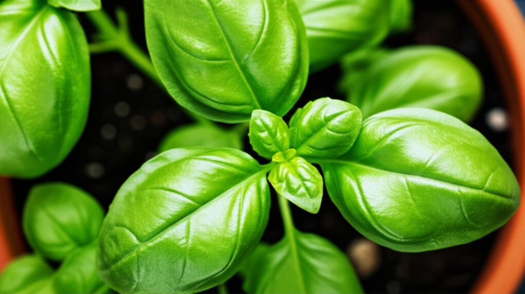 Generate a high-quality, relevant image prompt for an article about: Trim Basil Plant: Keep Growing