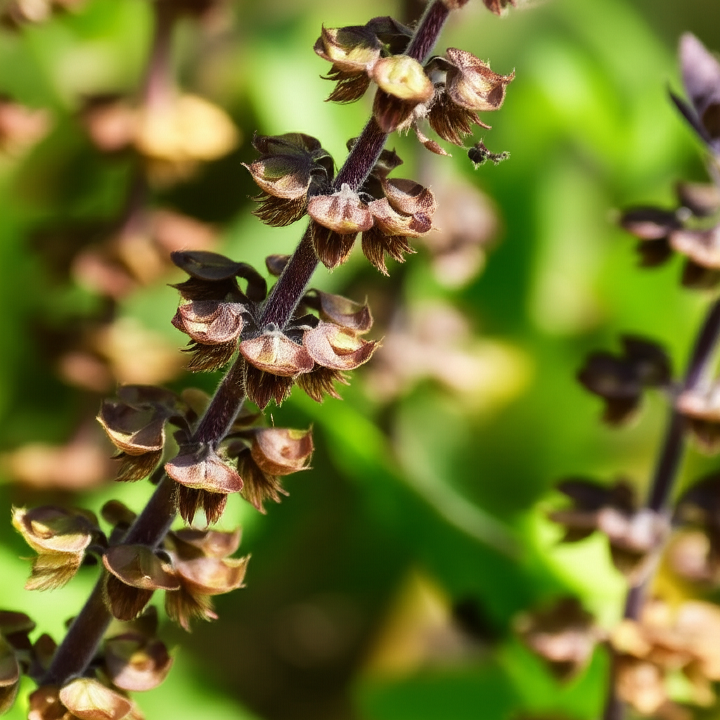 Generate a high-quality, relevant image prompt for an article about: Harvest Basil Seeds: Easy, Stun