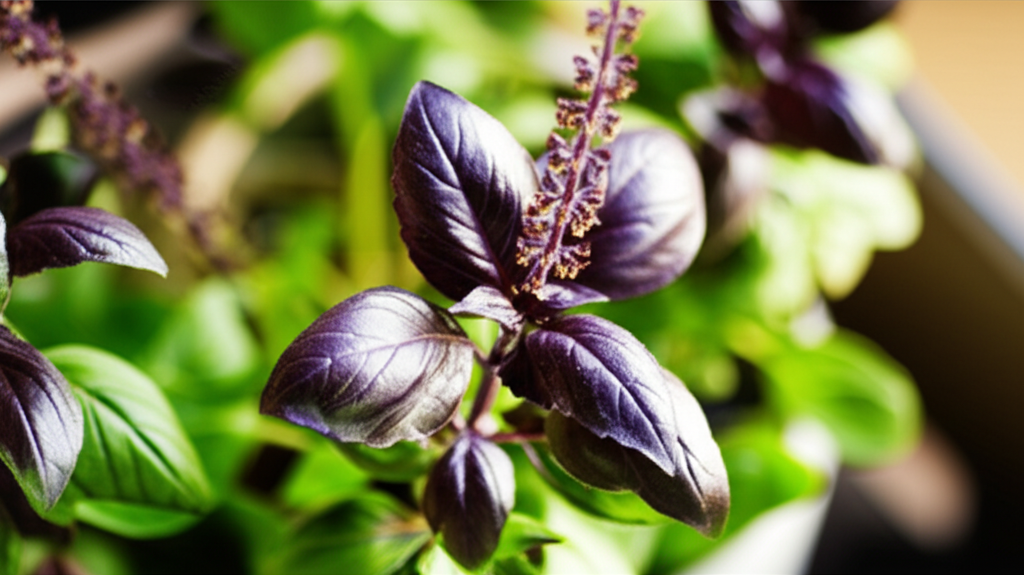 Generate a high-quality, relevant image prompt for an article about: Holy Basil Plant Care: Effortle