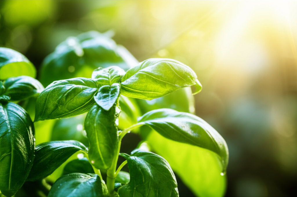Generate a high-quality, relevant image prompt for an article about: Basil Plant Sun Needs: Best Gui