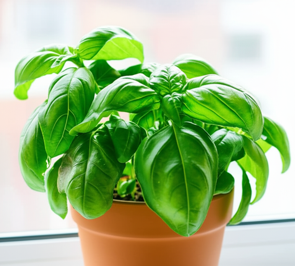 Generate a high-quality, relevant image prompt for an article about: Trim Basil Plant: Effortless Gr