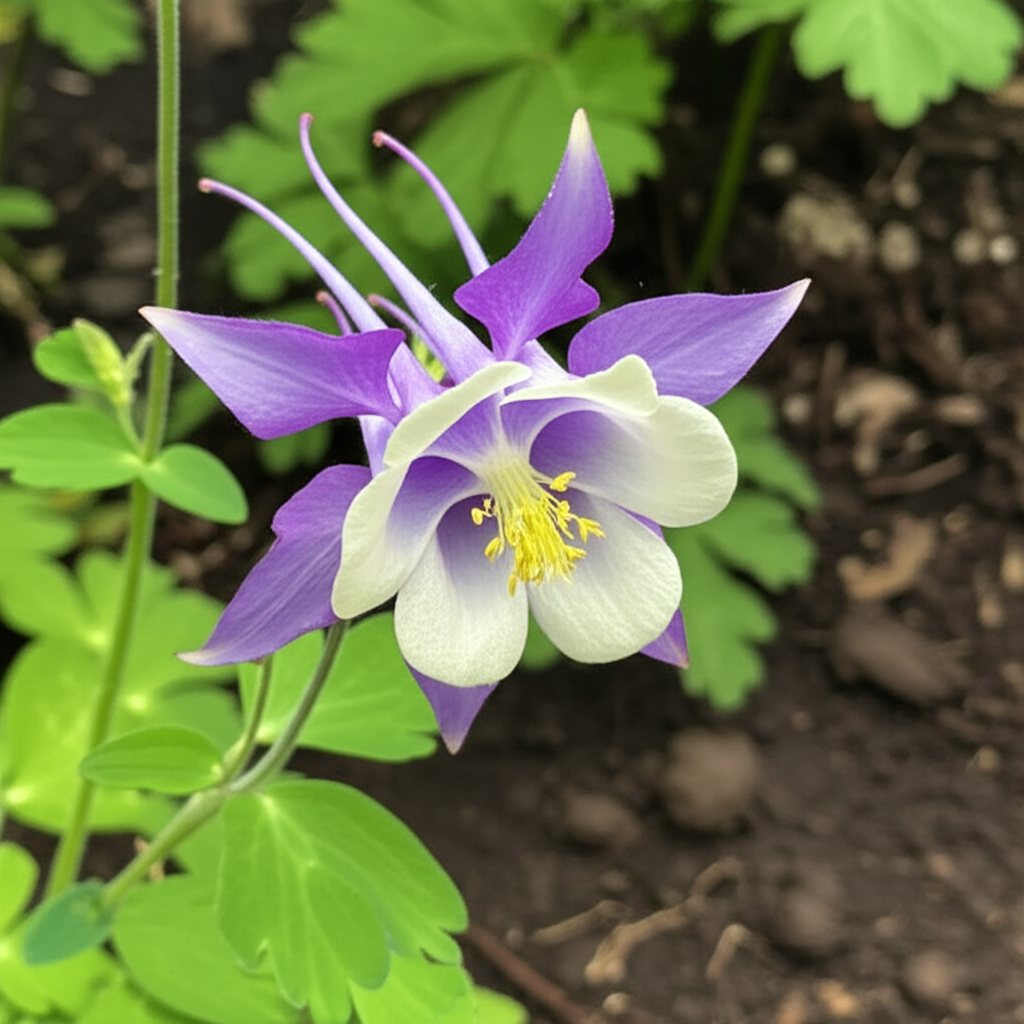Generate a high-quality, relevant image prompt for an article about: Alpine Columbine: Best Soil Moi