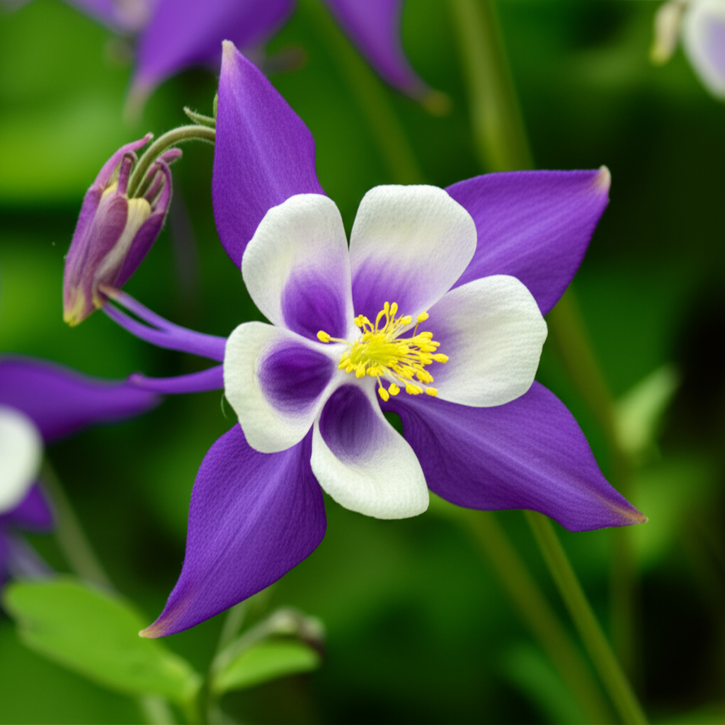Generate a high-quality, relevant image prompt for an article about: Alpine Columbine: Stunning Smal