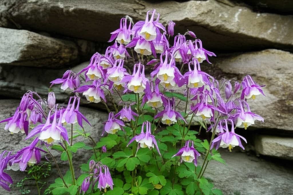 Generate a high-quality, relevant image prompt for an article about: Alpine Columbine Rock Wall Plan