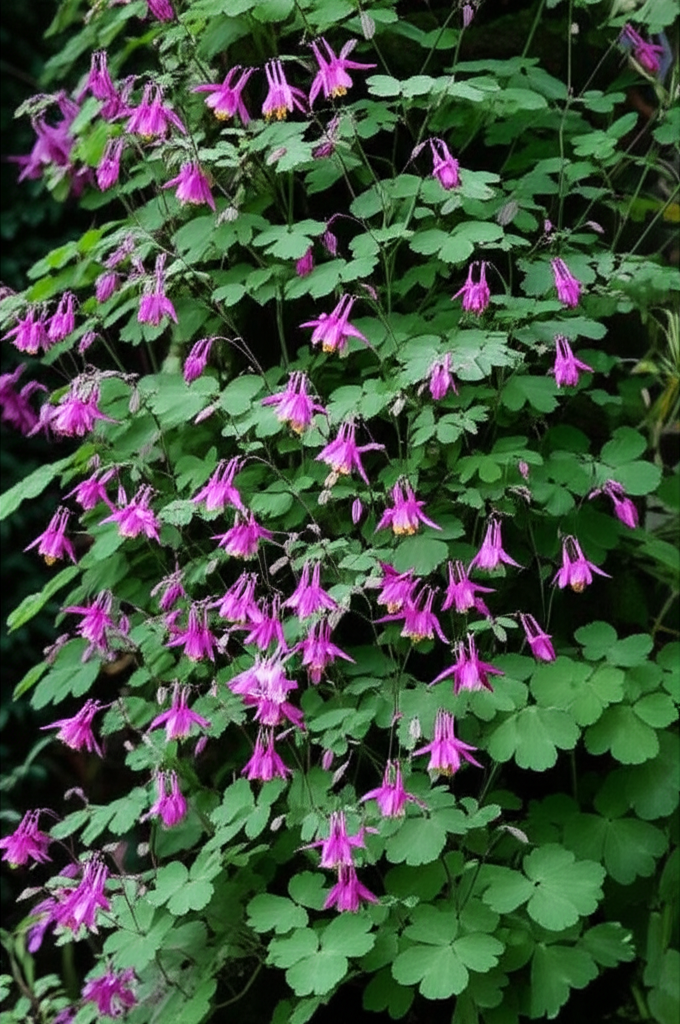 Generate a high-quality, relevant image prompt for an article about: Alpine Columbine Vertical Garde