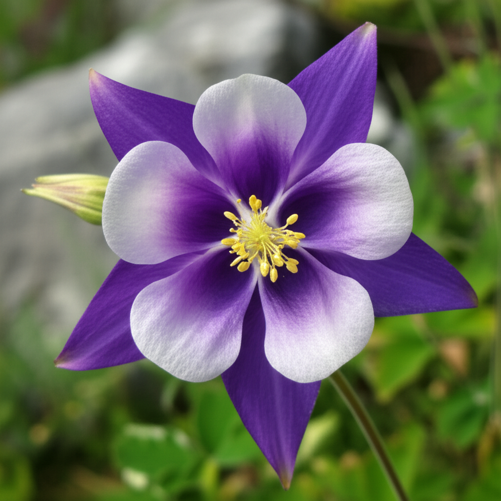 Generate a high-quality, relevant image prompt for an article about: Stunning Purple Alpine Columbin